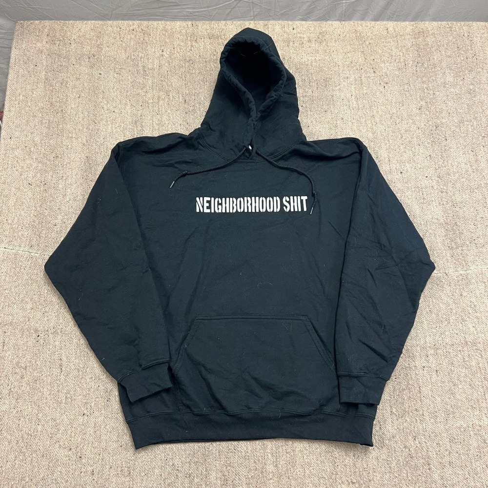 Neighborhood‎ Sh*t Hoodie Mens Large Black Boston Hardcore Punk